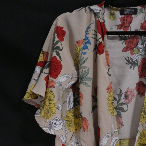 GIRLS ON FILM | size 10 | Floral Tie Waist Gown / Cover-Up - Picture 3 of 16